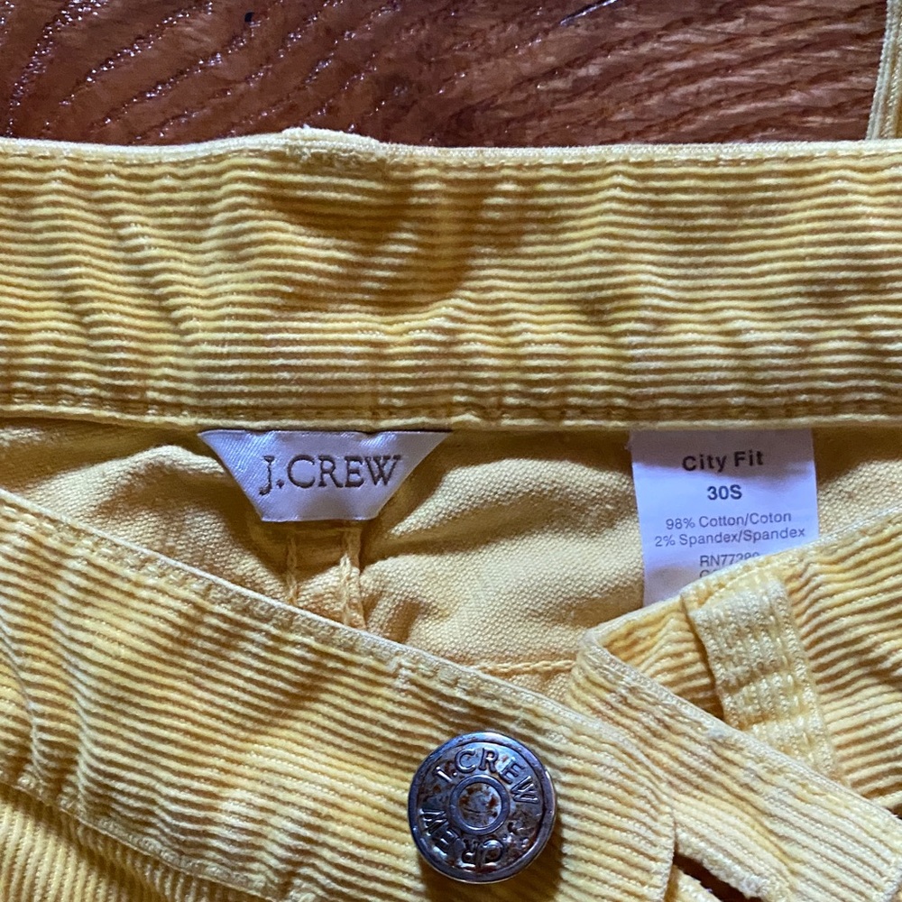 J. CrewYellow Corduroy  jeans 30s